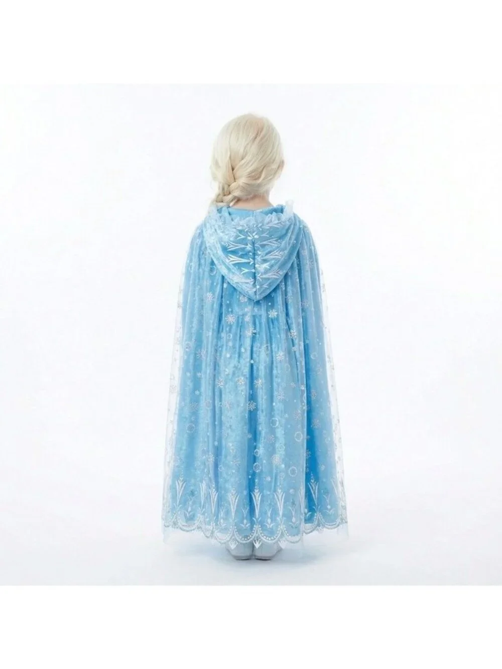 Girls Elsa Inspired Snowflake Cape with Hood